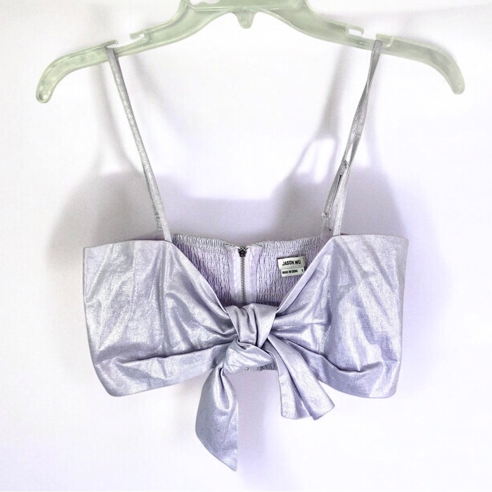 Jason Wu Crop Top Linen Blend Sz Small